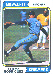 1974 Topps Baseball Cards      171     Eduardo Rodriguez RC